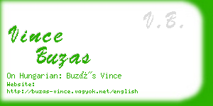 vince buzas business card